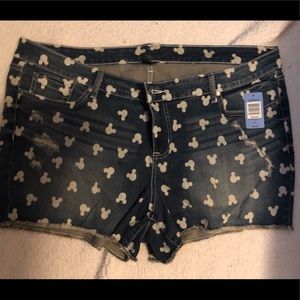 Torrid Mickey Mouse Denim Shorts